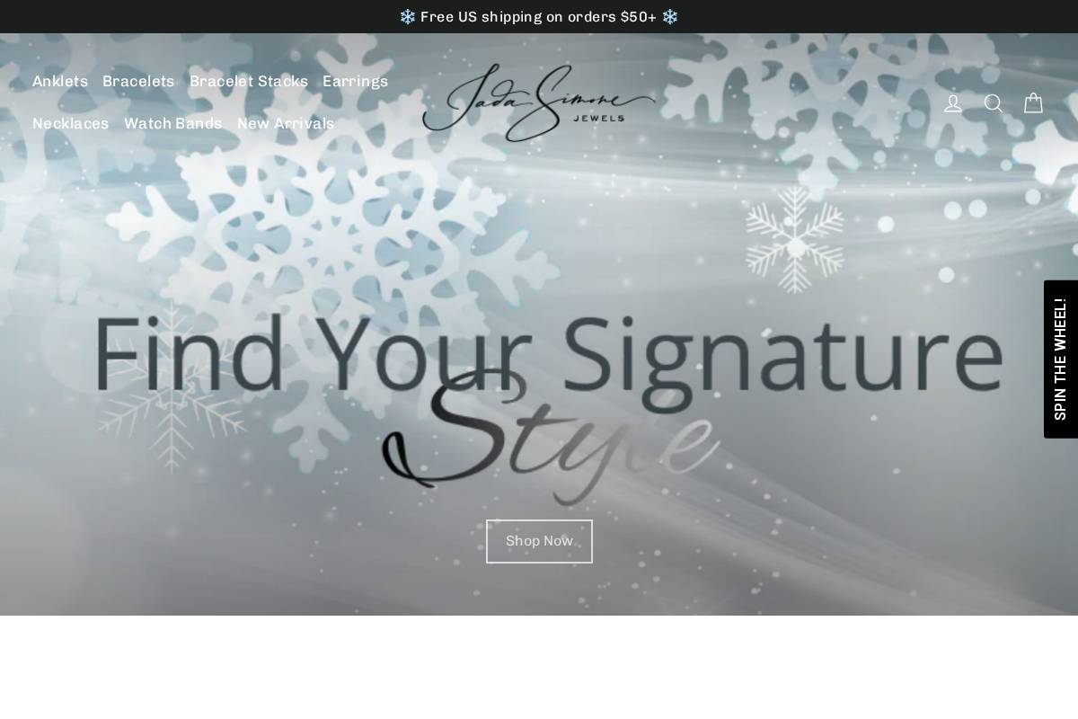 jadasimonejewels.com homepage screenshot