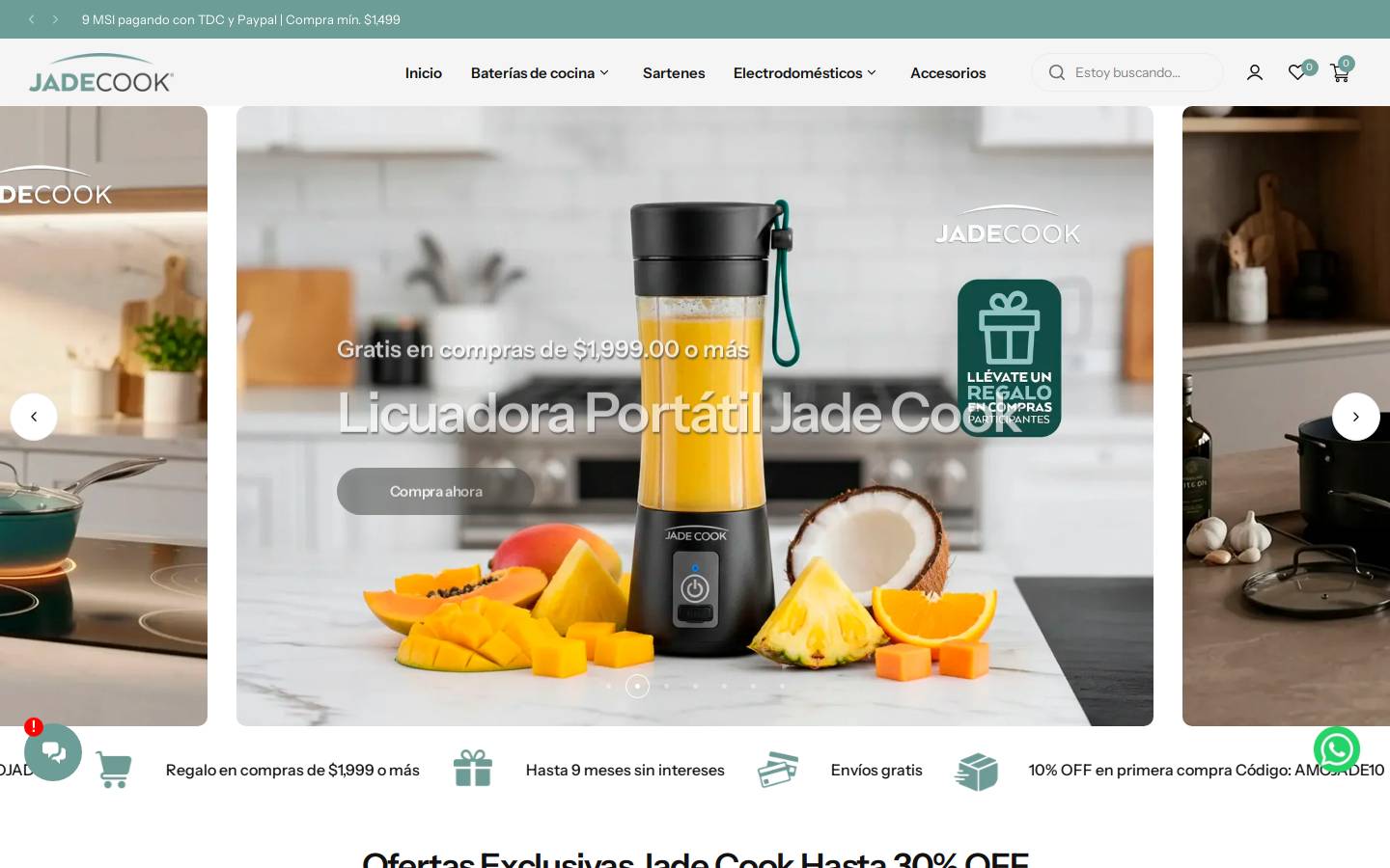 jadecook.com homepage screenshot