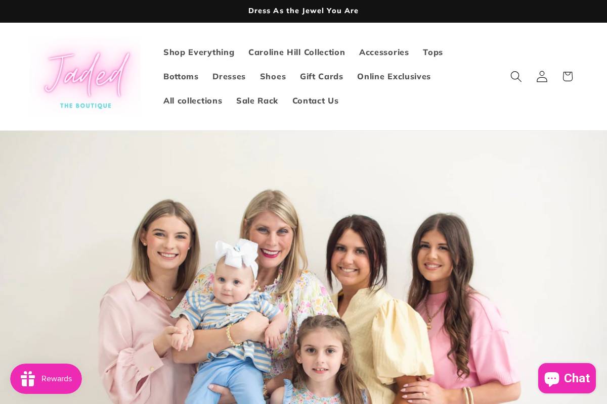 jadedtheboutique.shop homepage screenshot