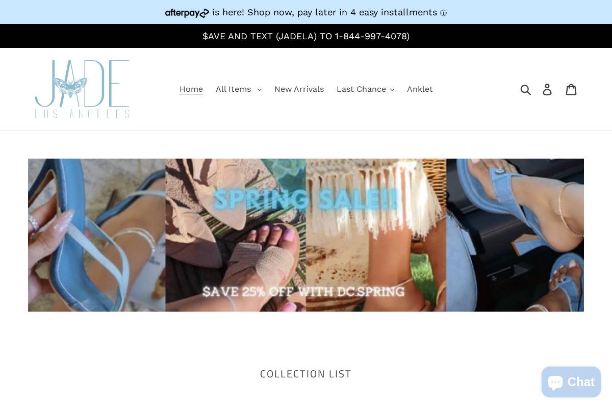 jadelosangeles.com homepage screenshot