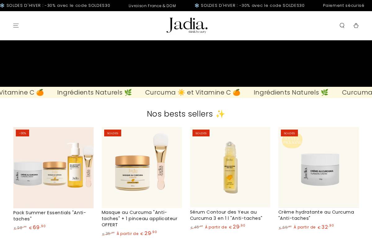 JADIA SKIN&BEAUTY homepage screenshot