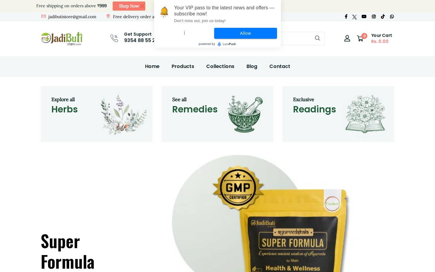 jadibutistore.com homepage screenshot
