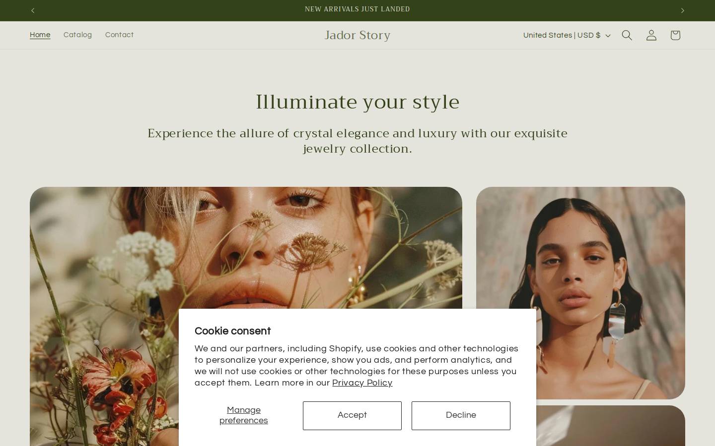 jadorstory.com homepage screenshot