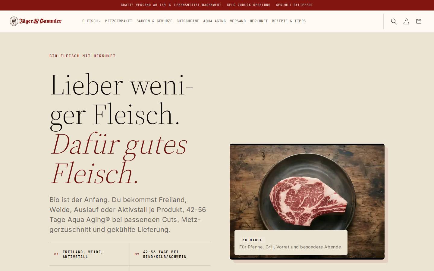 jaesa.de homepage screenshot