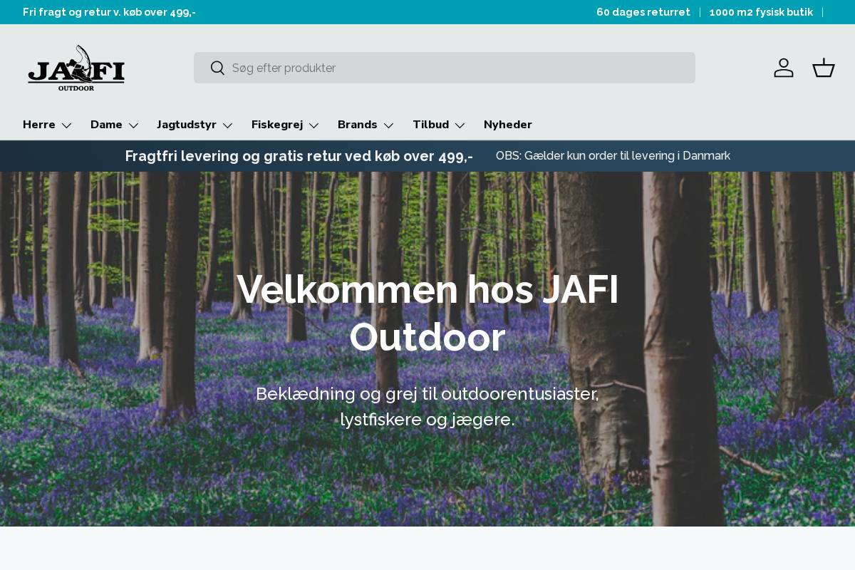 JAFI Outdoor homepage screenshot