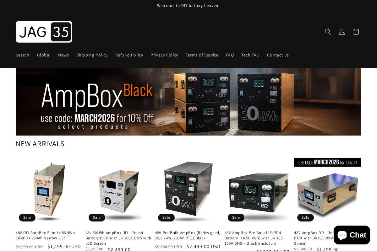 Jag35.com homepage screenshot