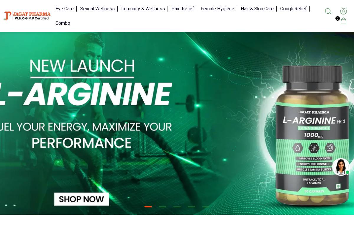 jagatpharma.com homepage screenshot