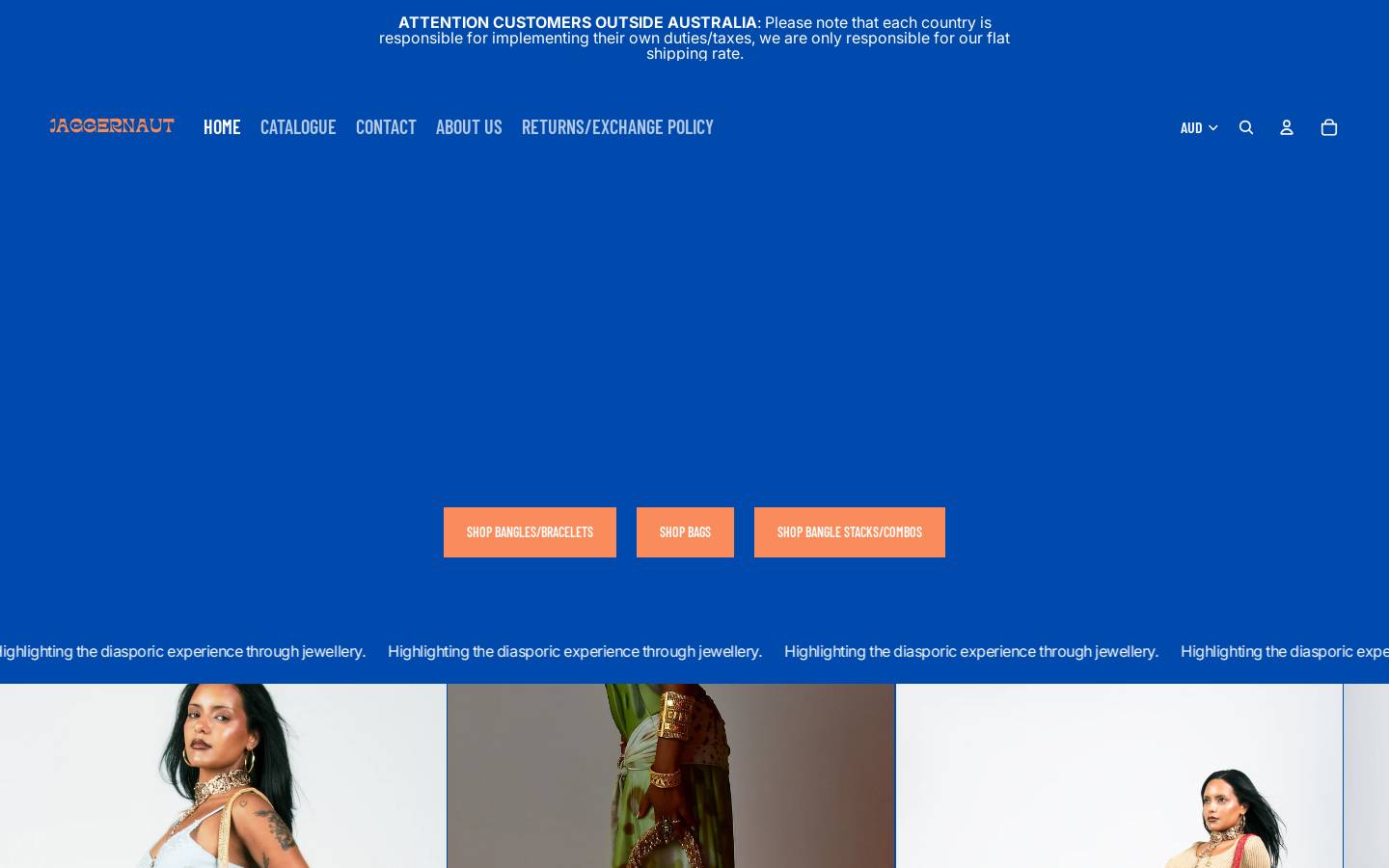 jaggernautjewellery.com.au homepage screenshot