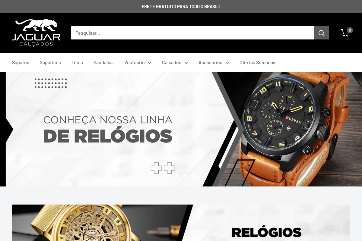 Jaguar Calçados homepage screenshot