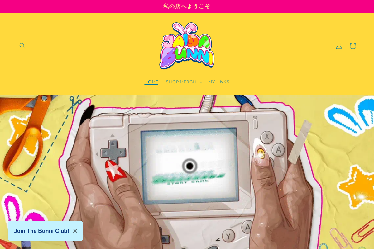 jaidabunni.com homepage screenshot