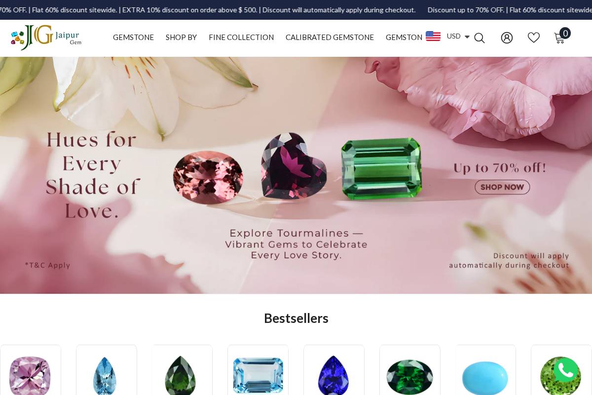 Jaipurgem homepage screenshot