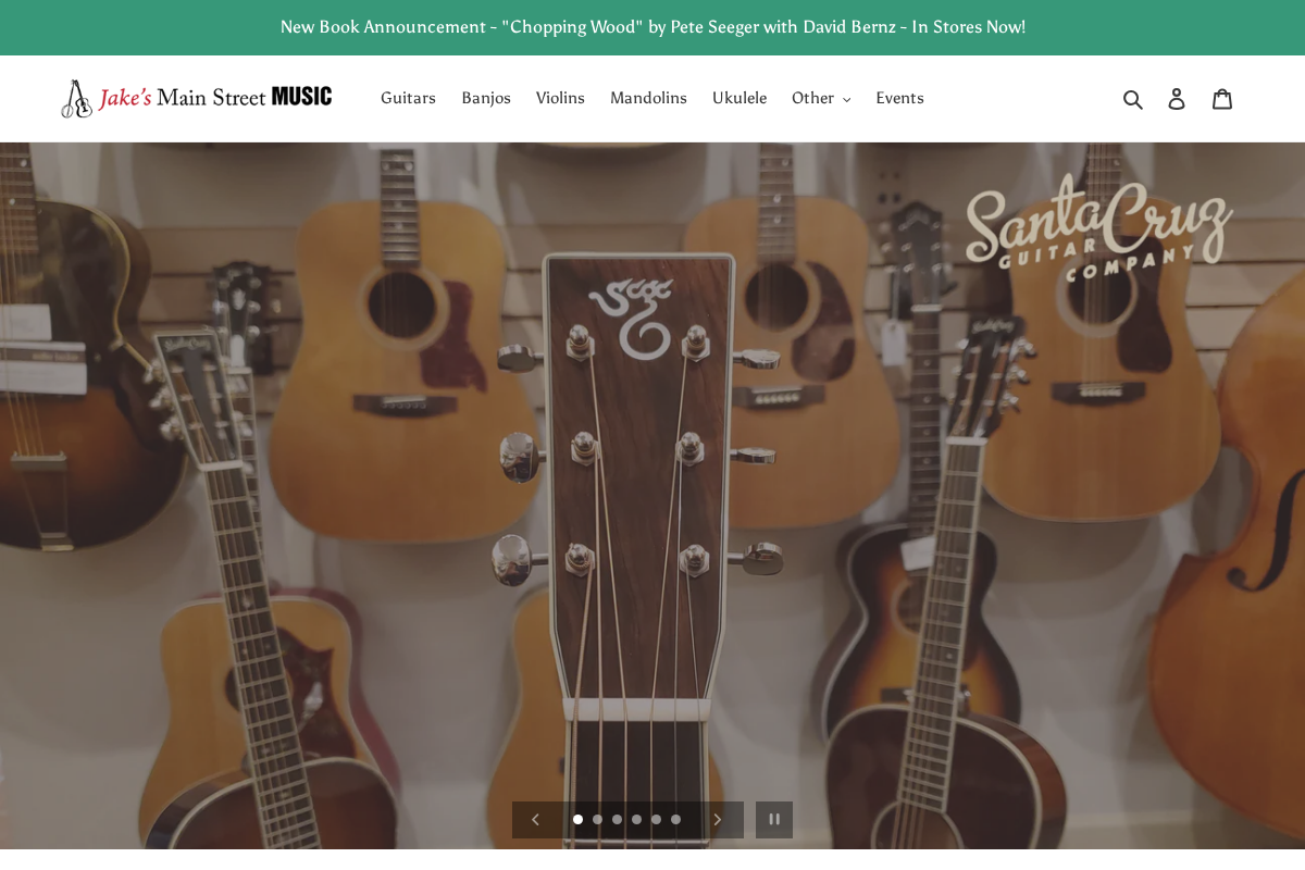jakesmainstreetmusic.com homepage screenshot