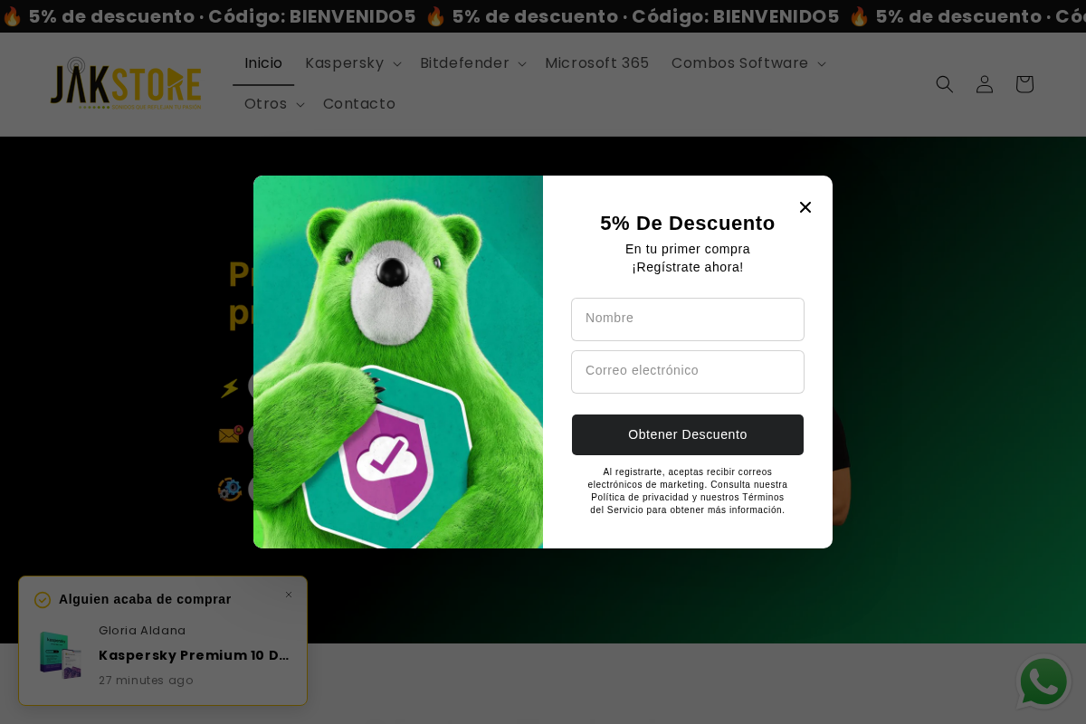 JAK STORE homepage screenshot