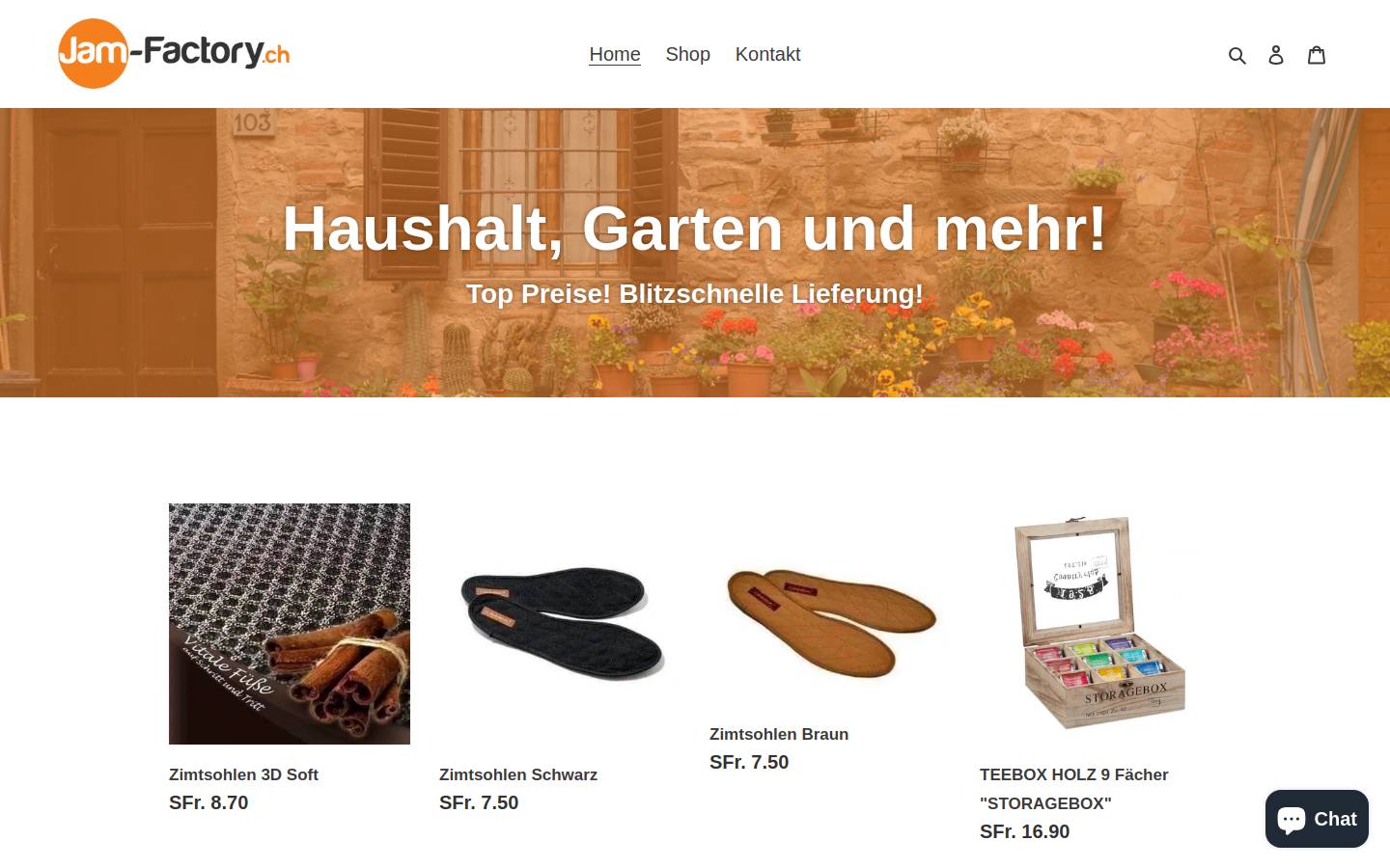 jam-factory.ch homepage screenshot