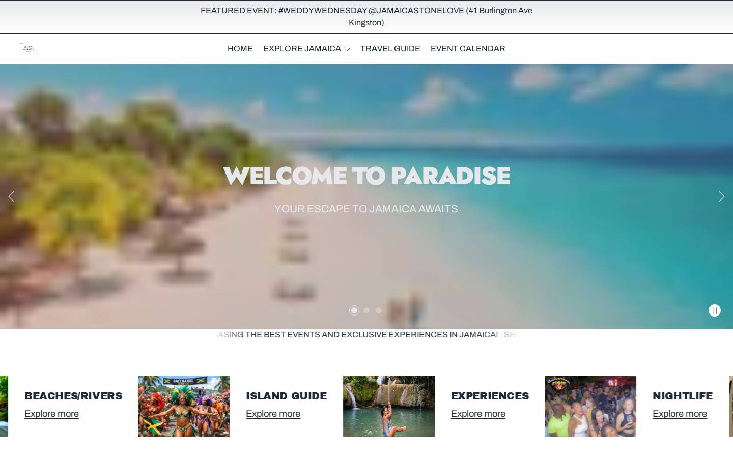 jamaicaelite.com homepage screenshot
