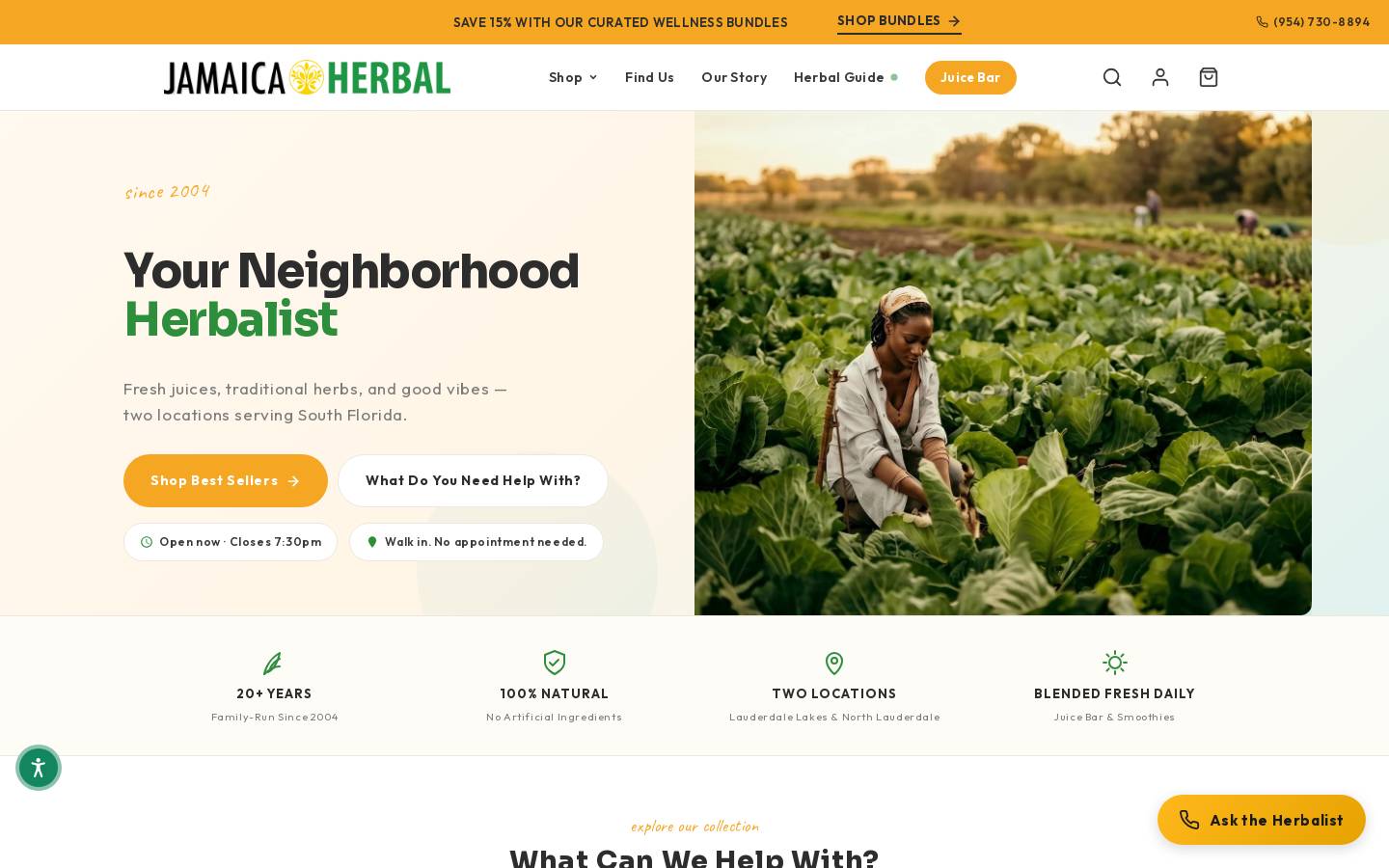 jamaicaherbal.com homepage screenshot