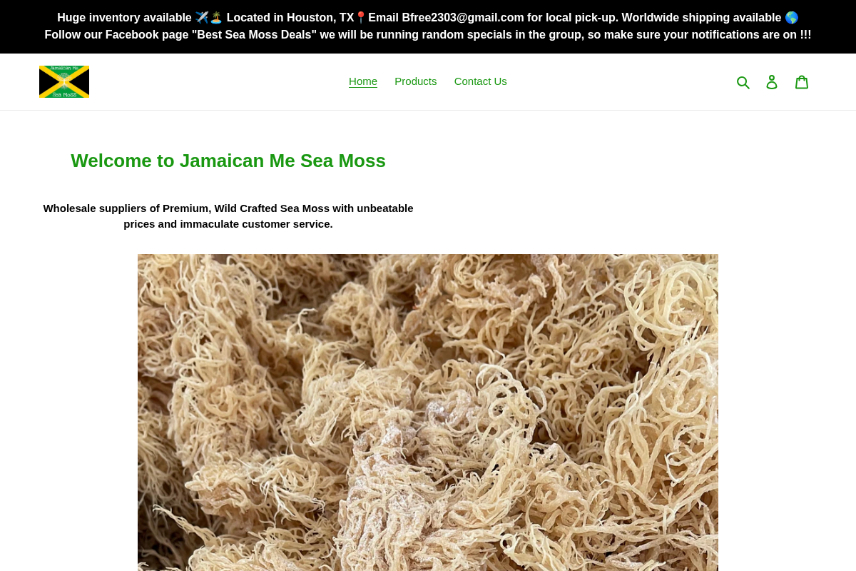 jamaicanmeseamoss.com homepage screenshot