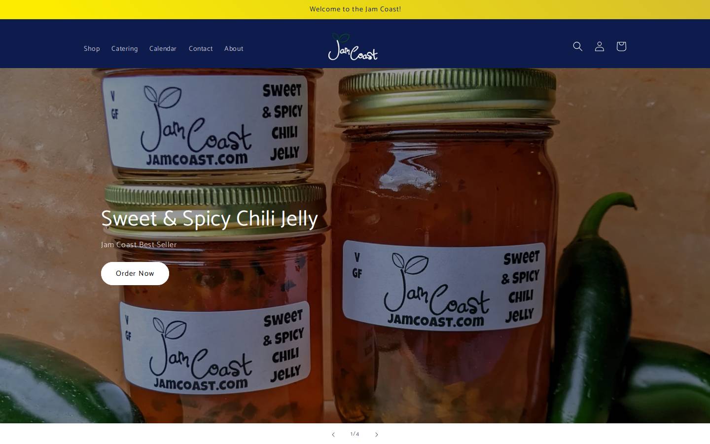 jamcoast.com homepage screenshot