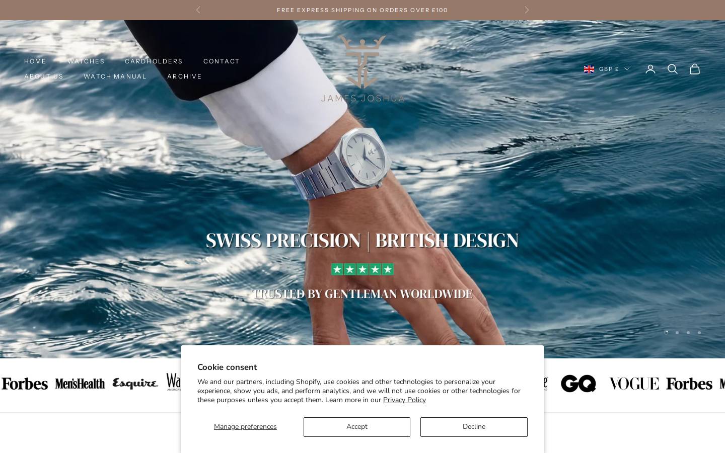 James Joshua homepage screenshot