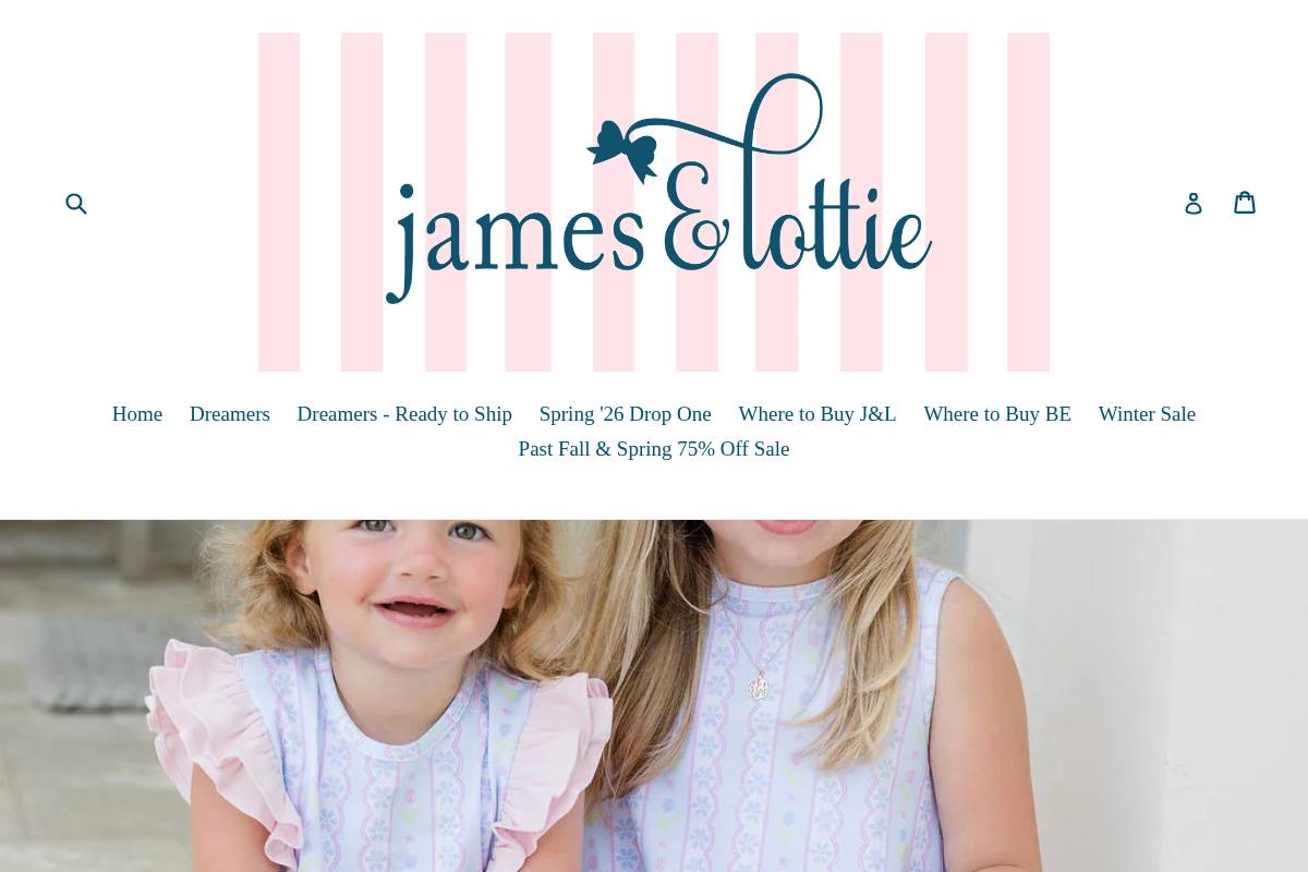 jamesandlottie.com homepage screenshot