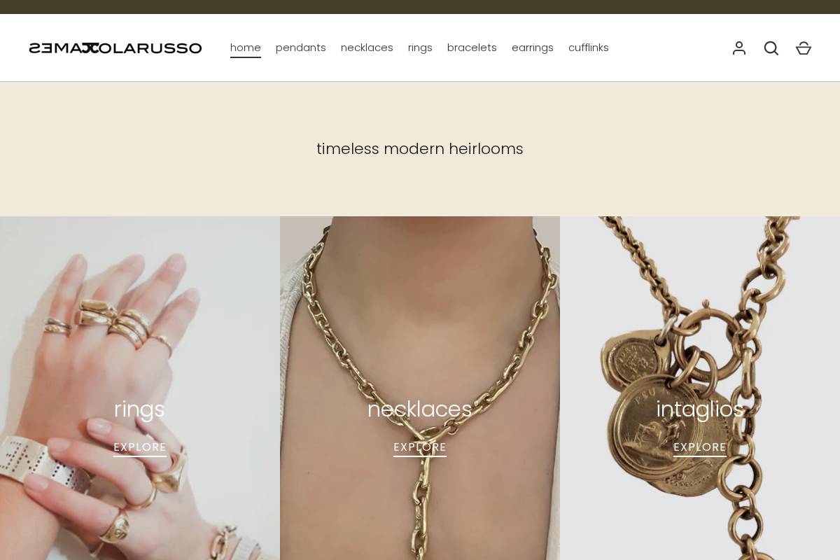 jamescolarusso.com homepage screenshot