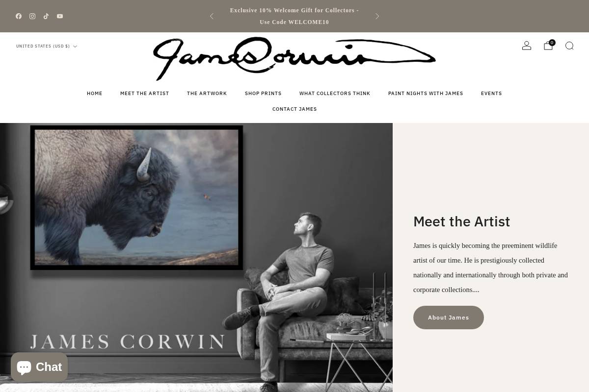 jamescorwin.com homepage screenshot