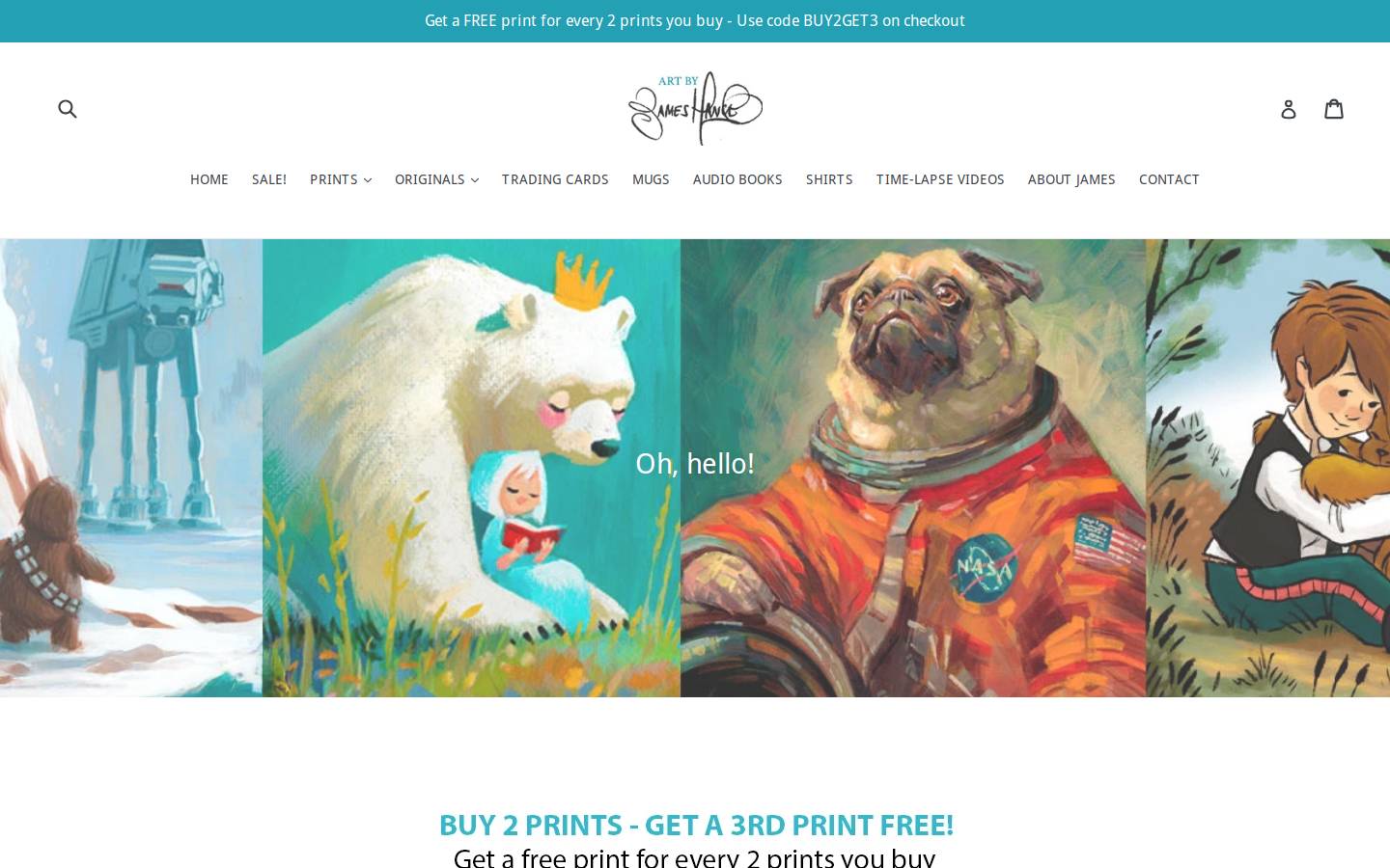 jameshance.com homepage screenshot