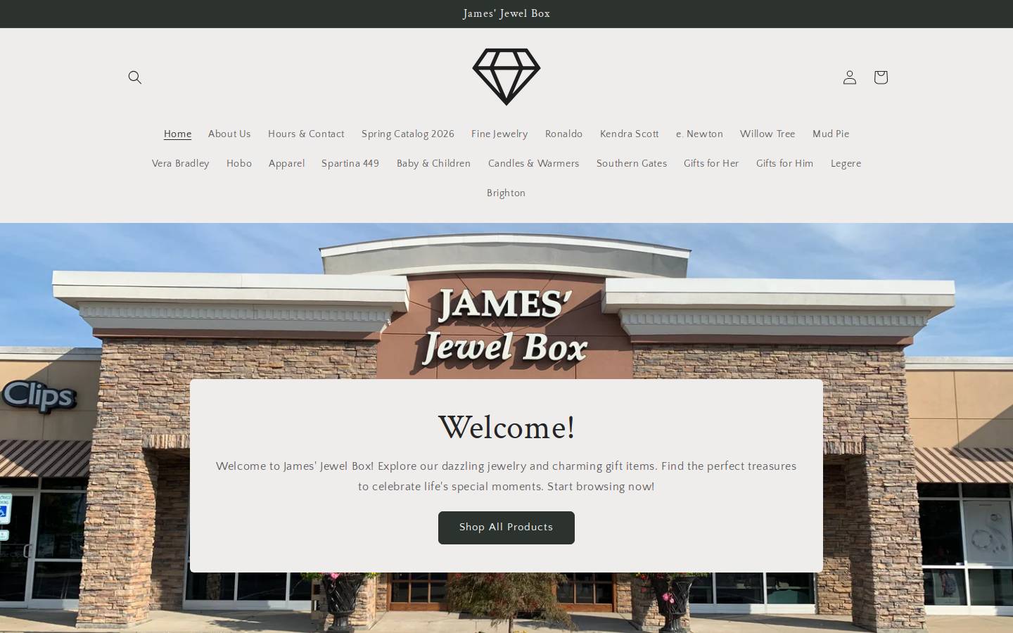 jamesjewelbox.net homepage screenshot