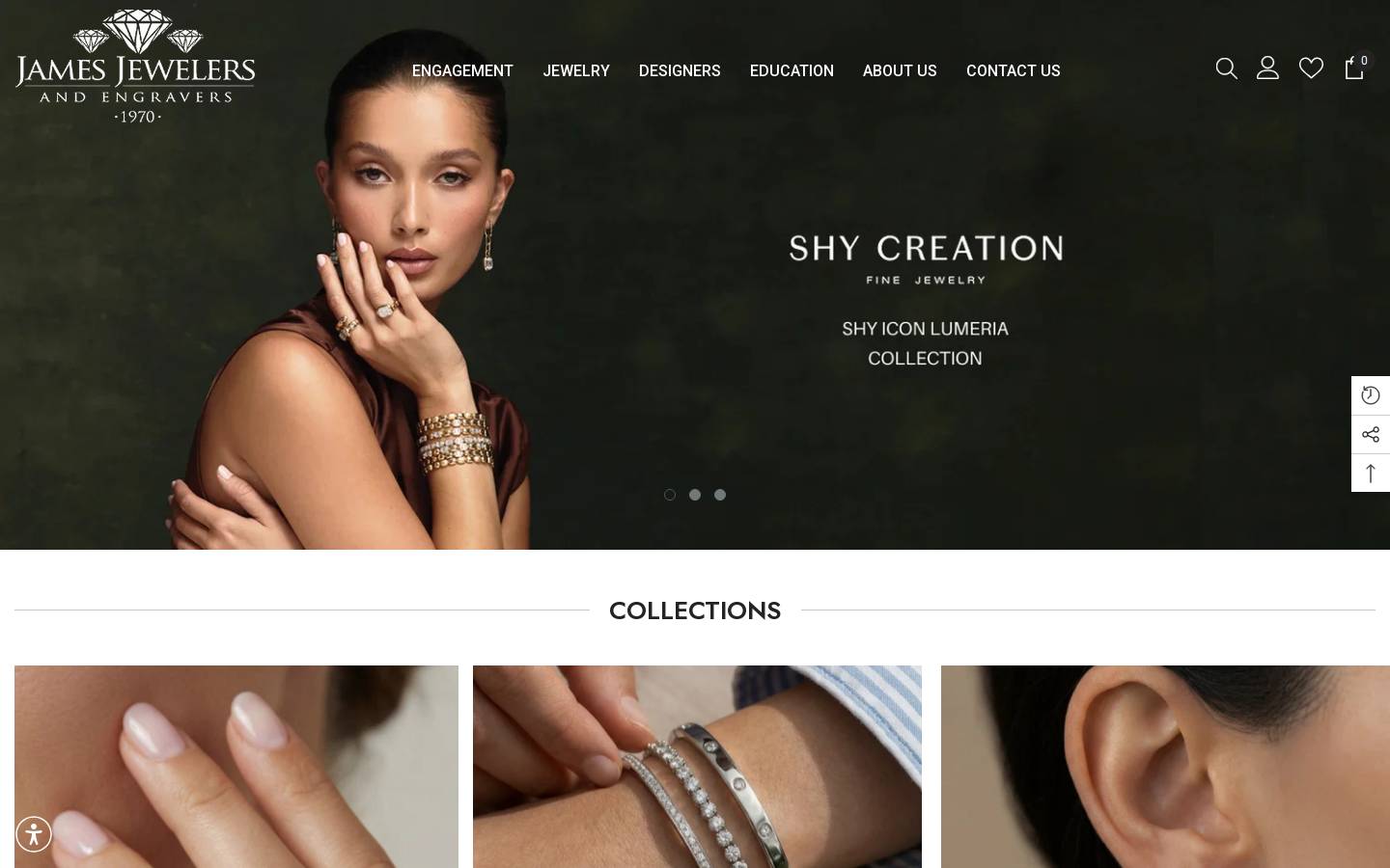 jamesjewelersandengraver.com homepage screenshot