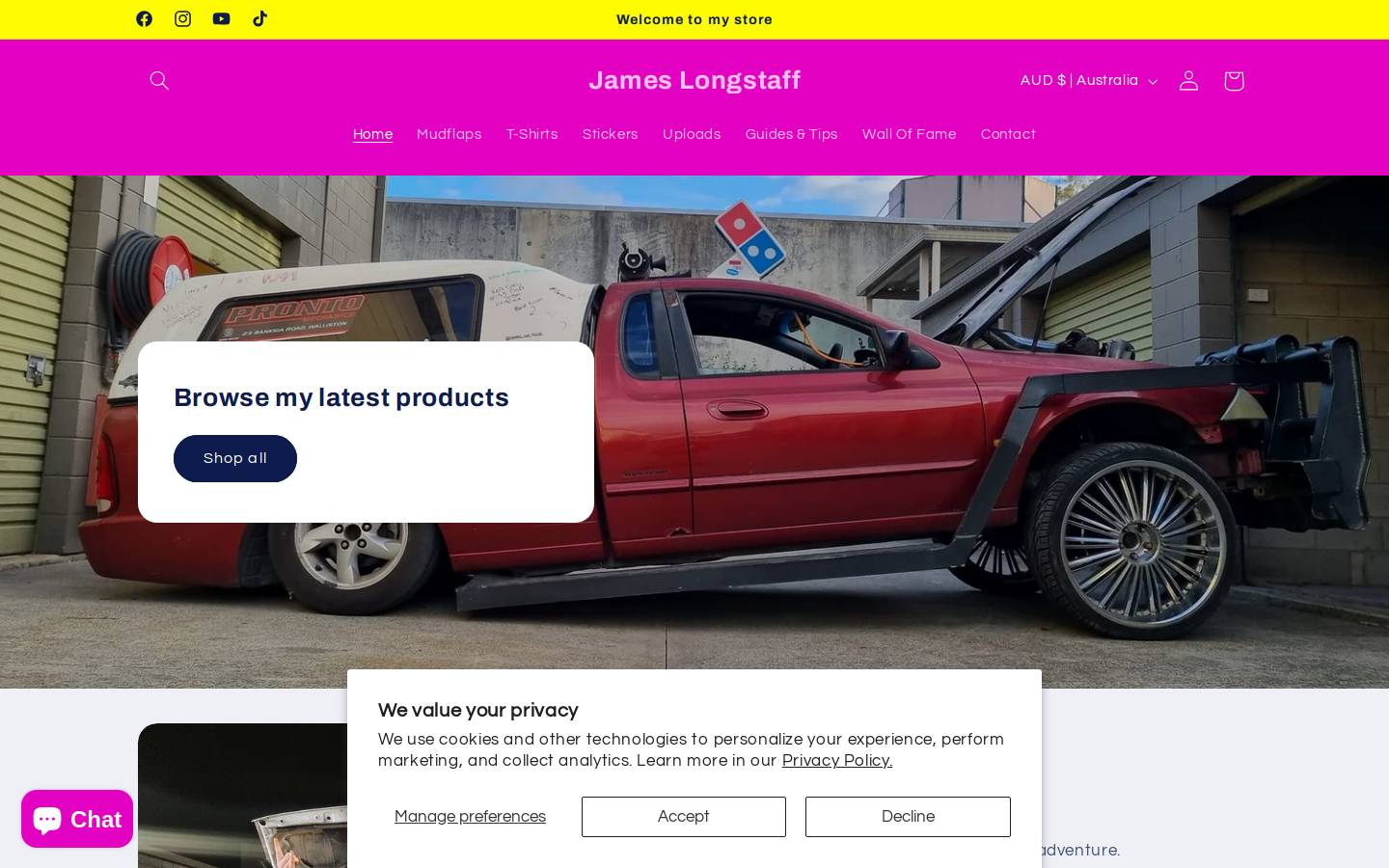 jameslongstaff.com homepage screenshot