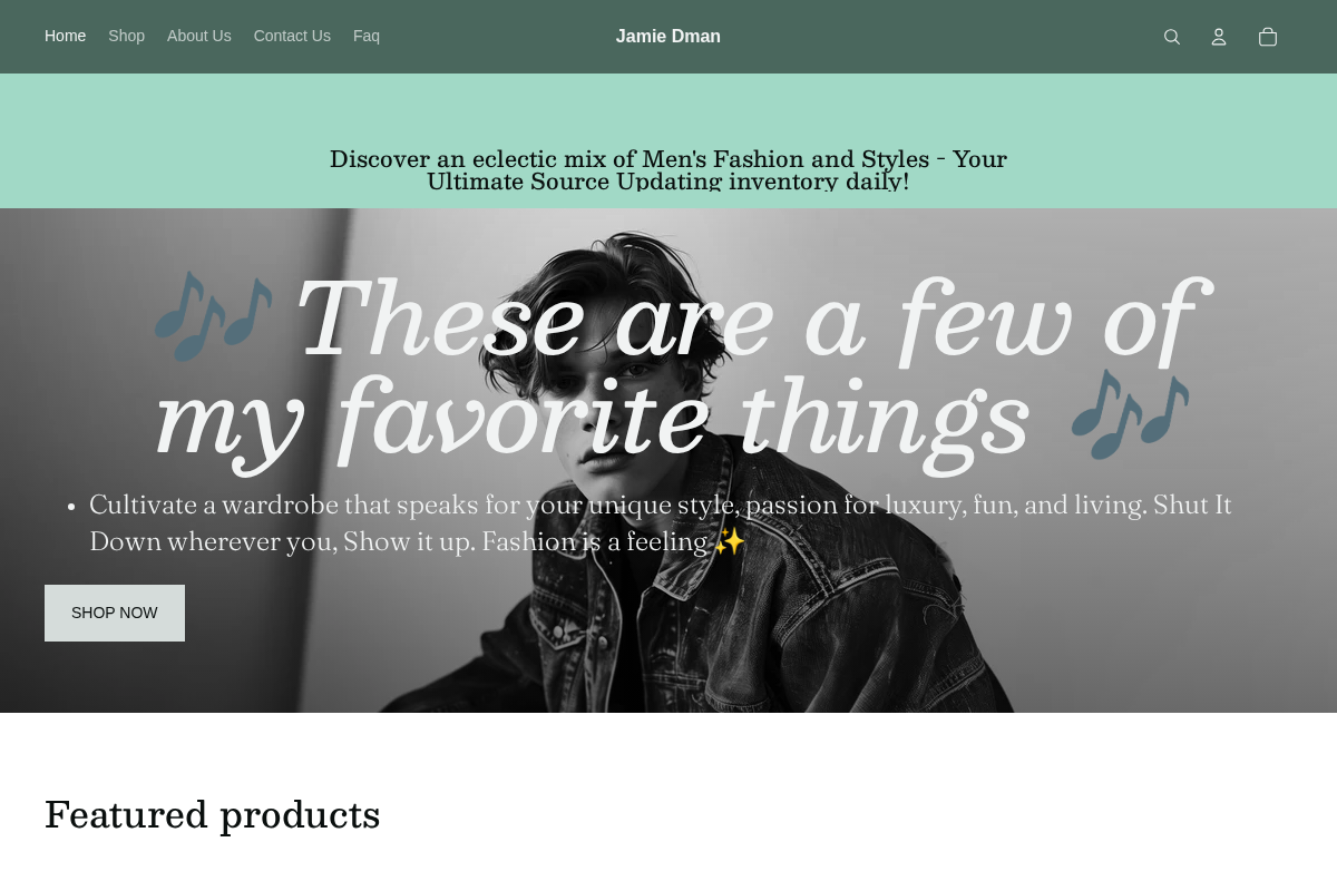 Jamie Dman homepage screenshot