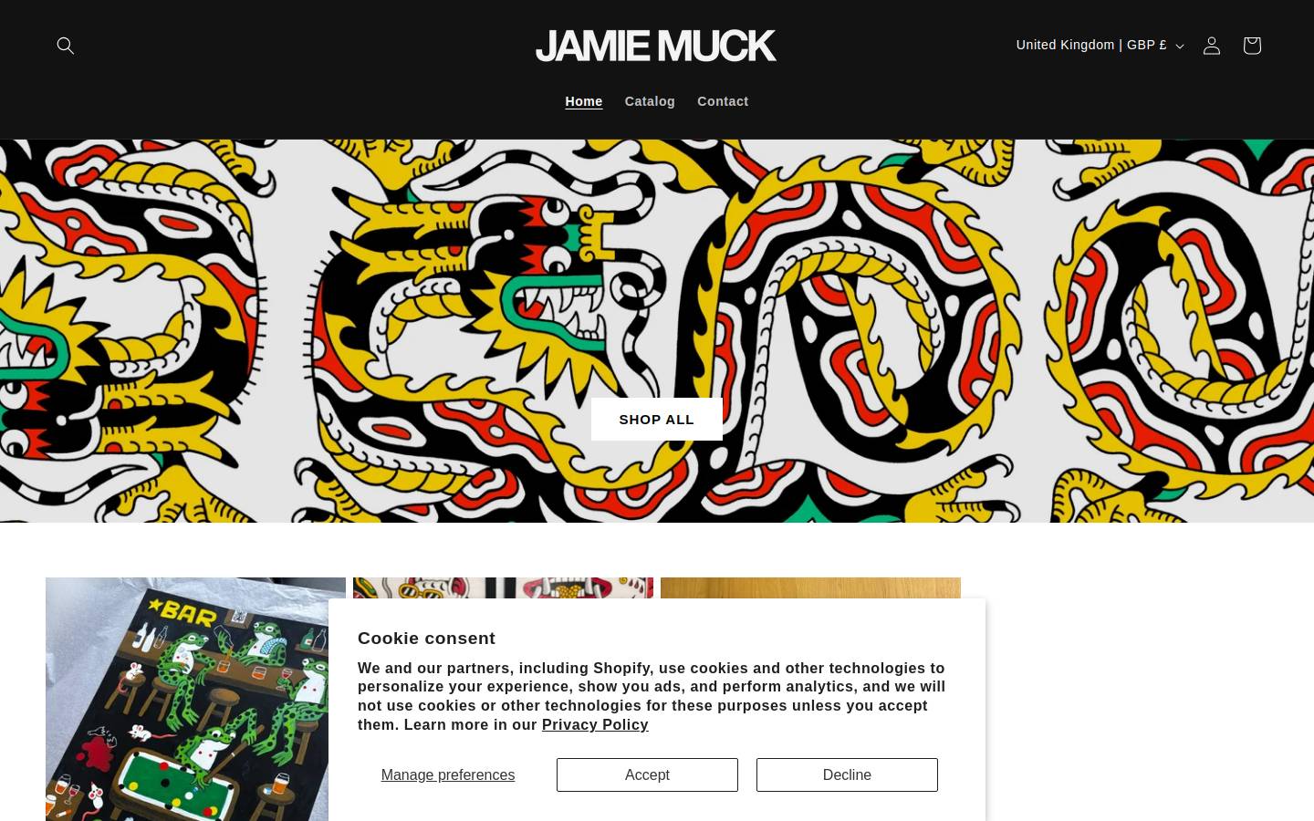 jamiemuck.com homepage screenshot