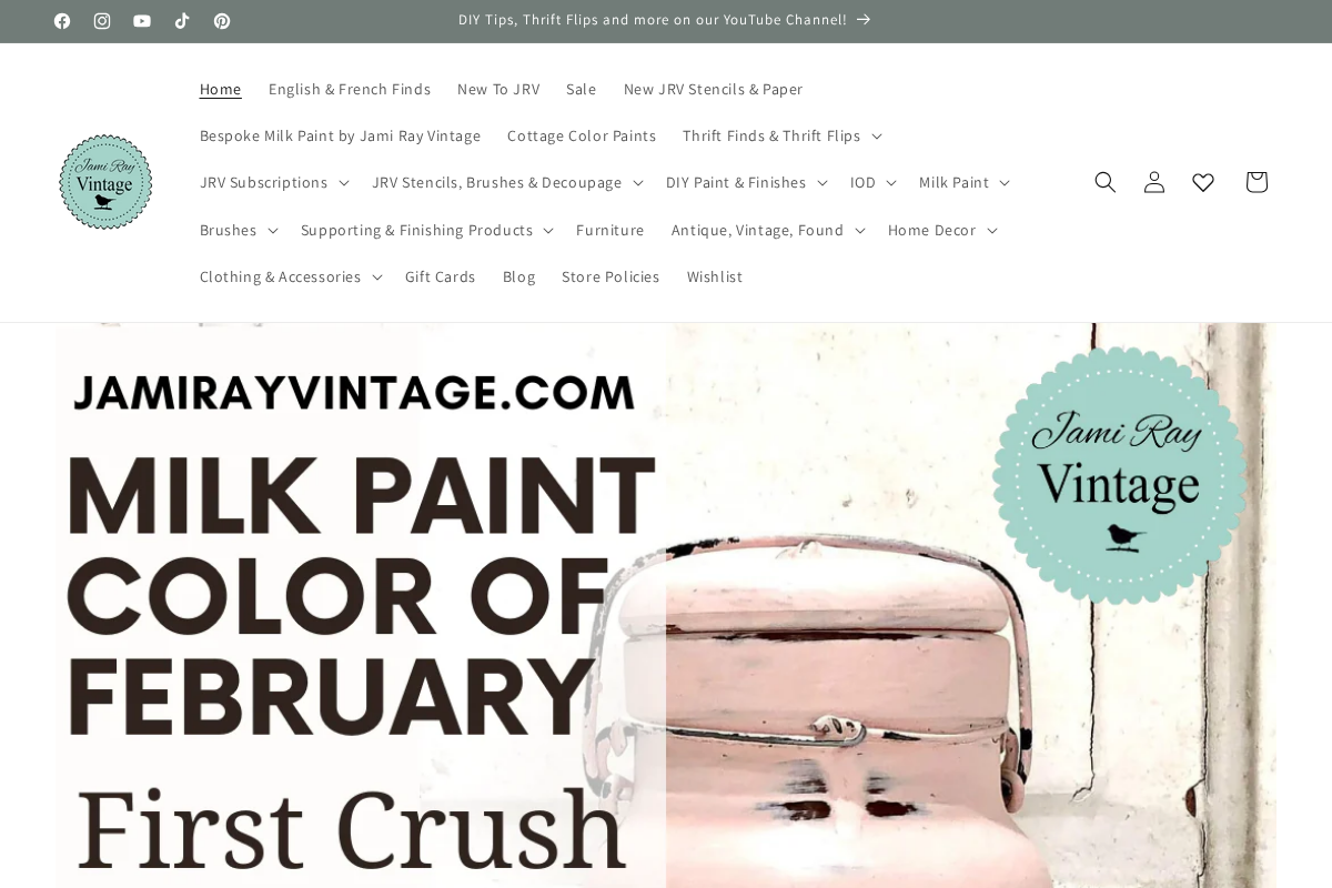 Jami Ray Vintage homepage screenshot