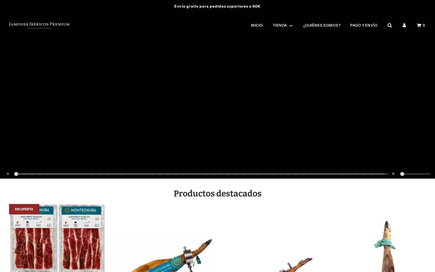 jamonesibericospremium.com homepage screenshot