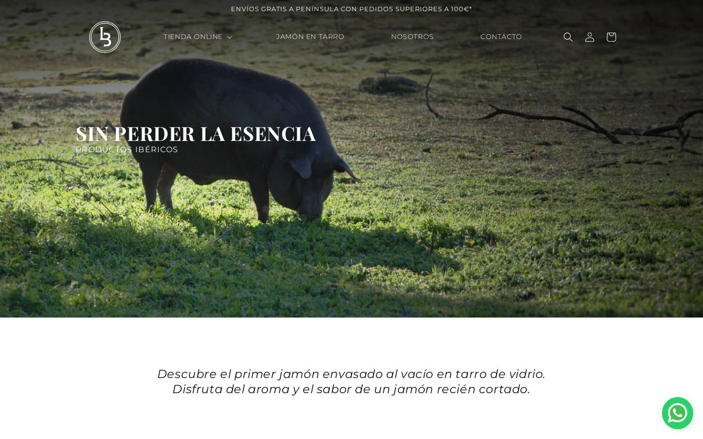 jamonesluisbravo.com homepage screenshot