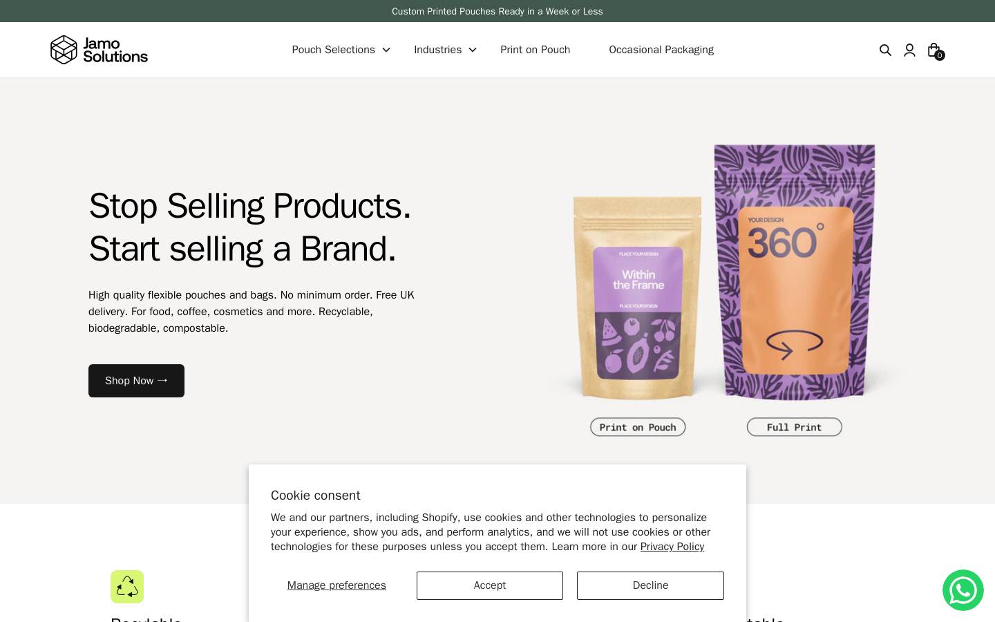 JamoSolutions homepage screenshot