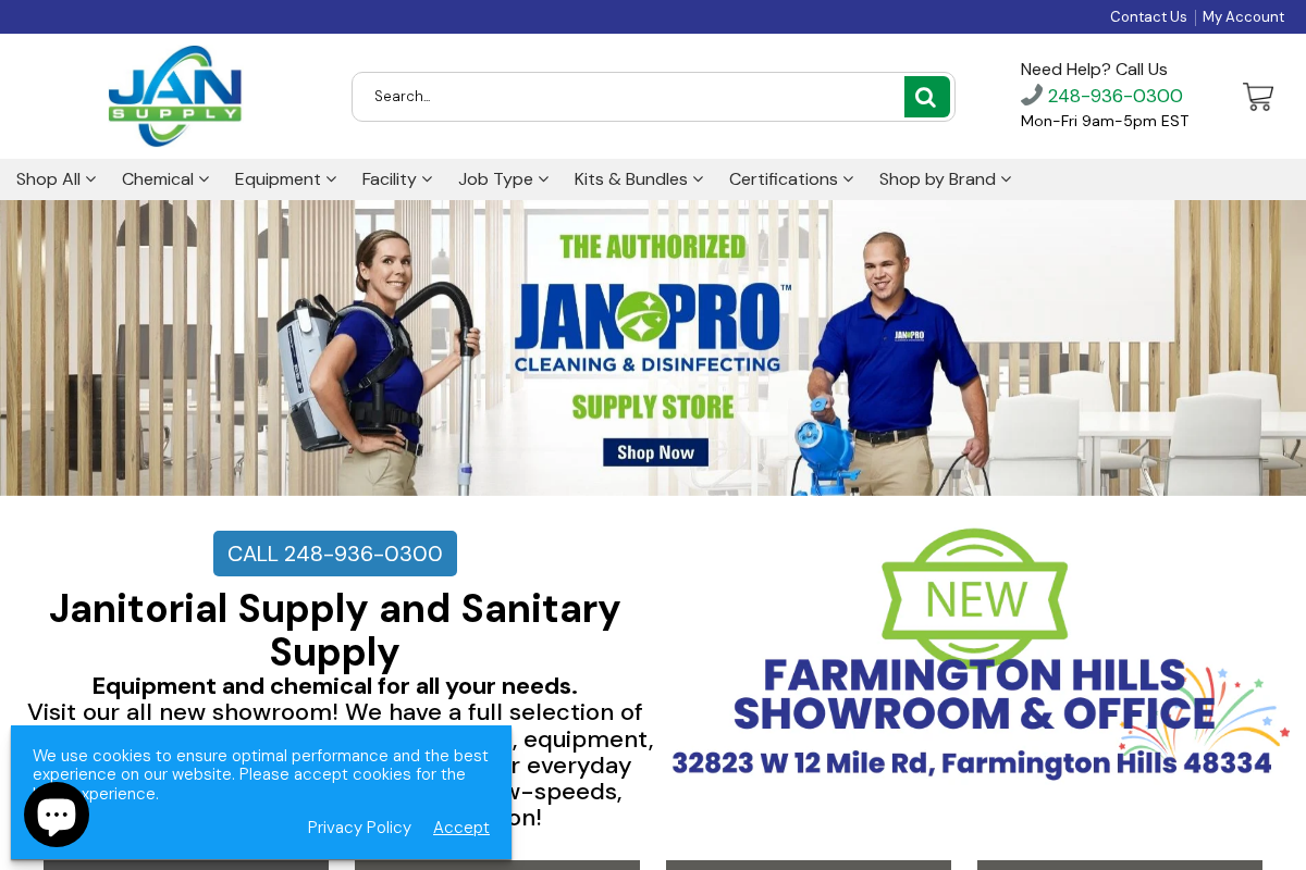 Jan-Supply homepage screenshot