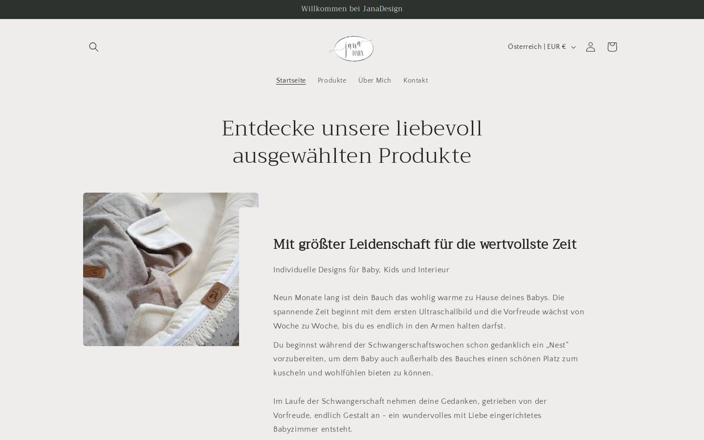 janadesign.at homepage screenshot