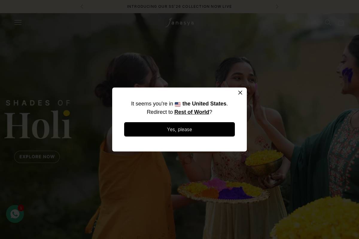 JanasyaClothing homepage screenshot