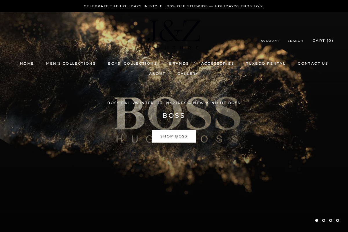 jandzcouture.com homepage screenshot