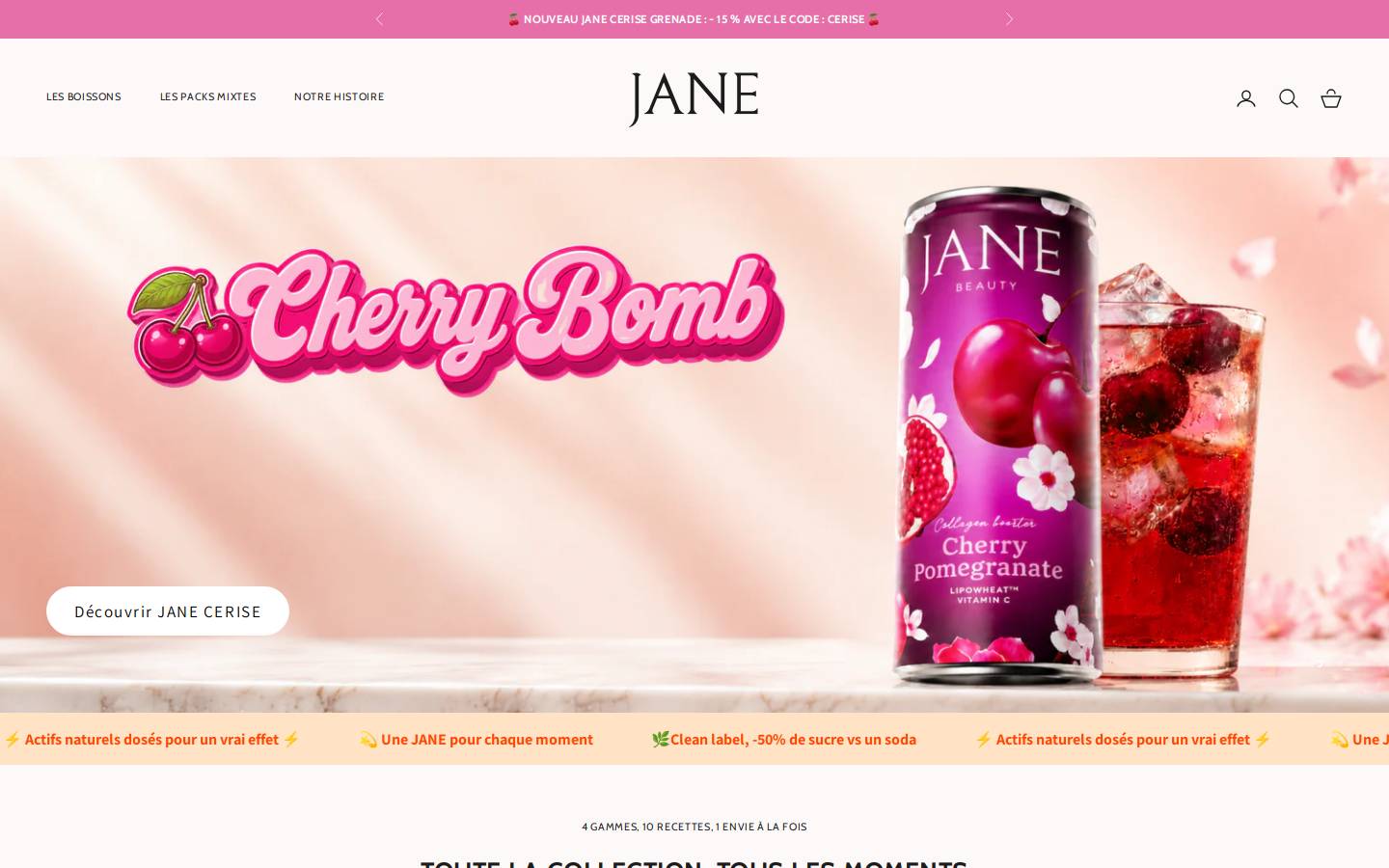 jane-store.com homepage screenshot