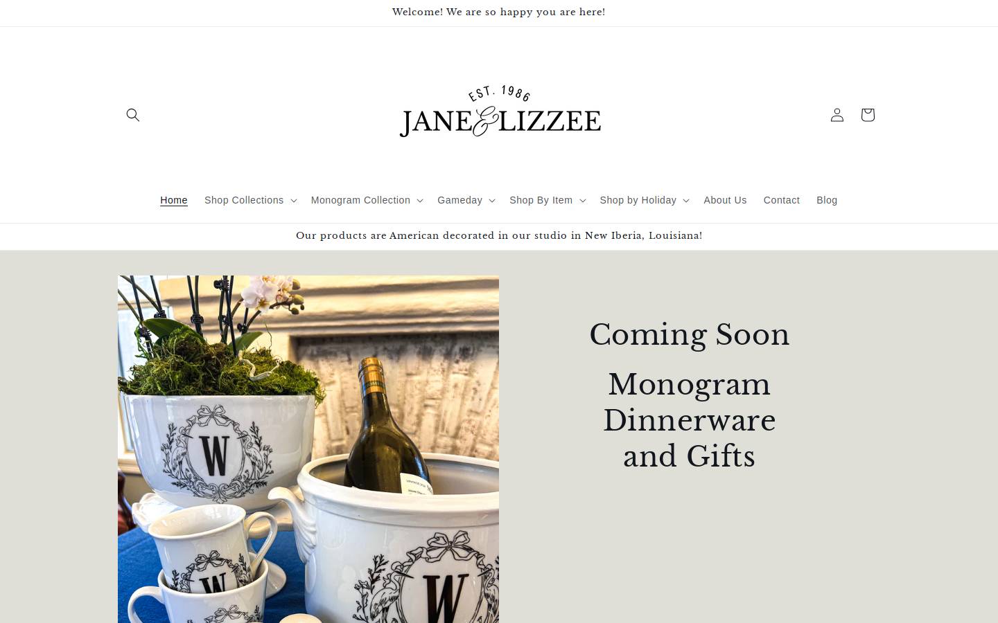 janeandlizzee.com homepage screenshot