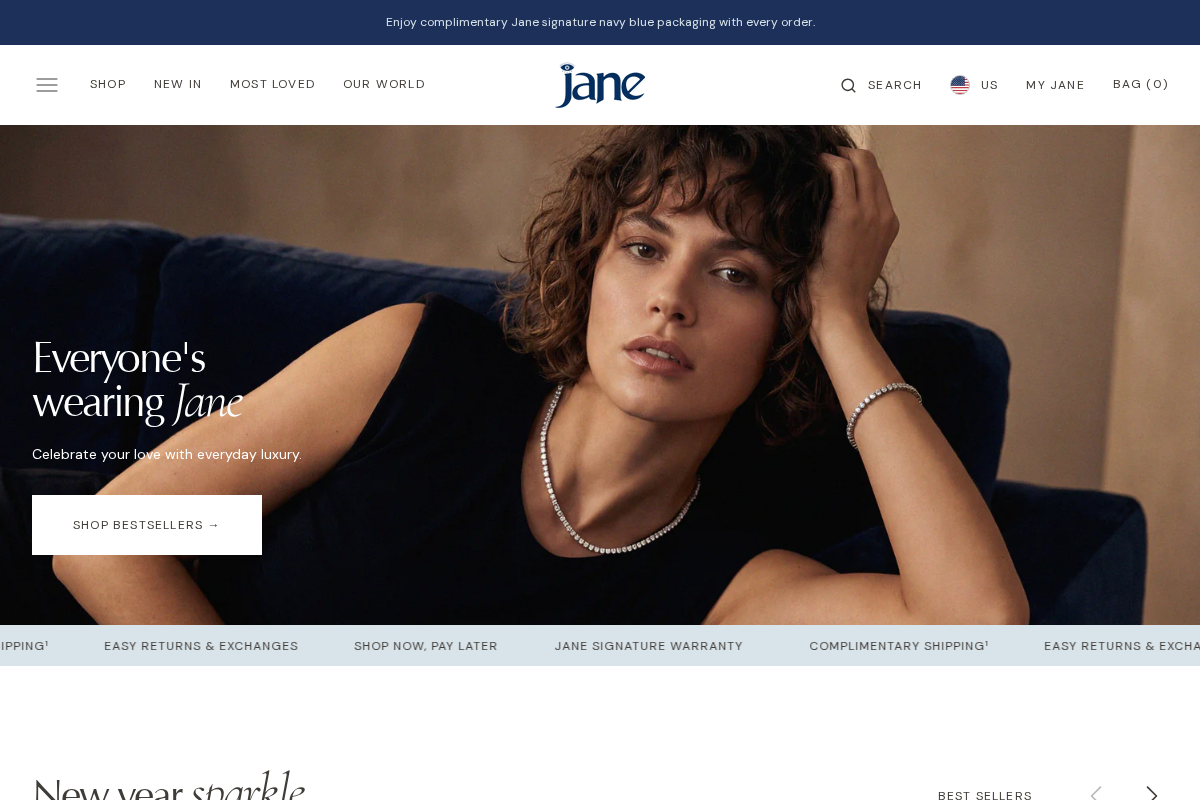 janejewels.com homepage screenshot