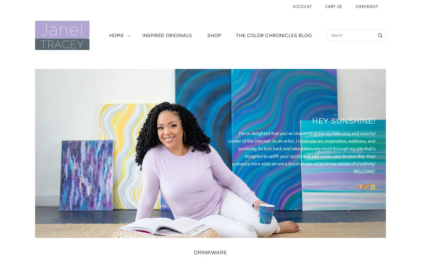 janeltracey.com homepage screenshot