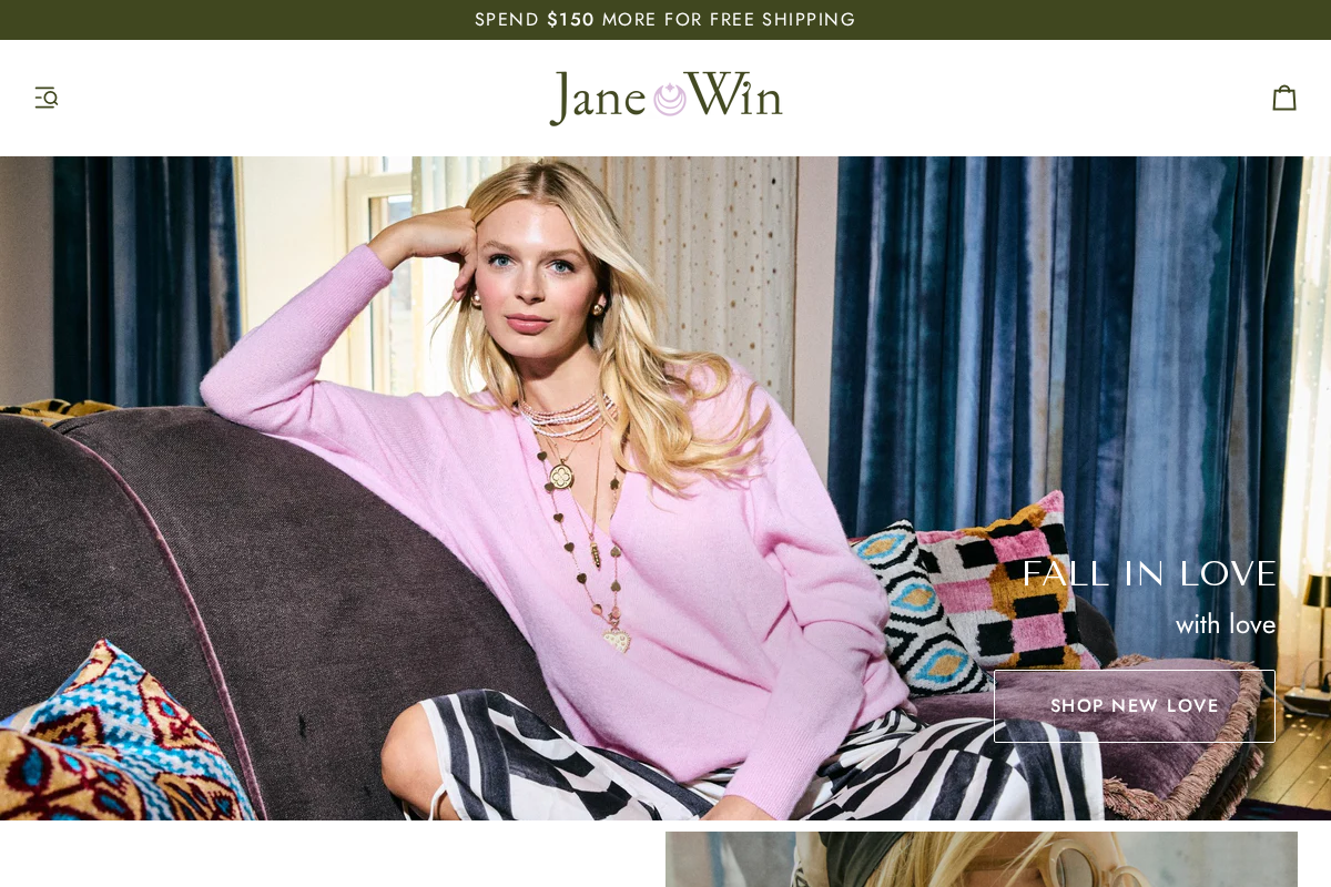 janewin.com homepage screenshot