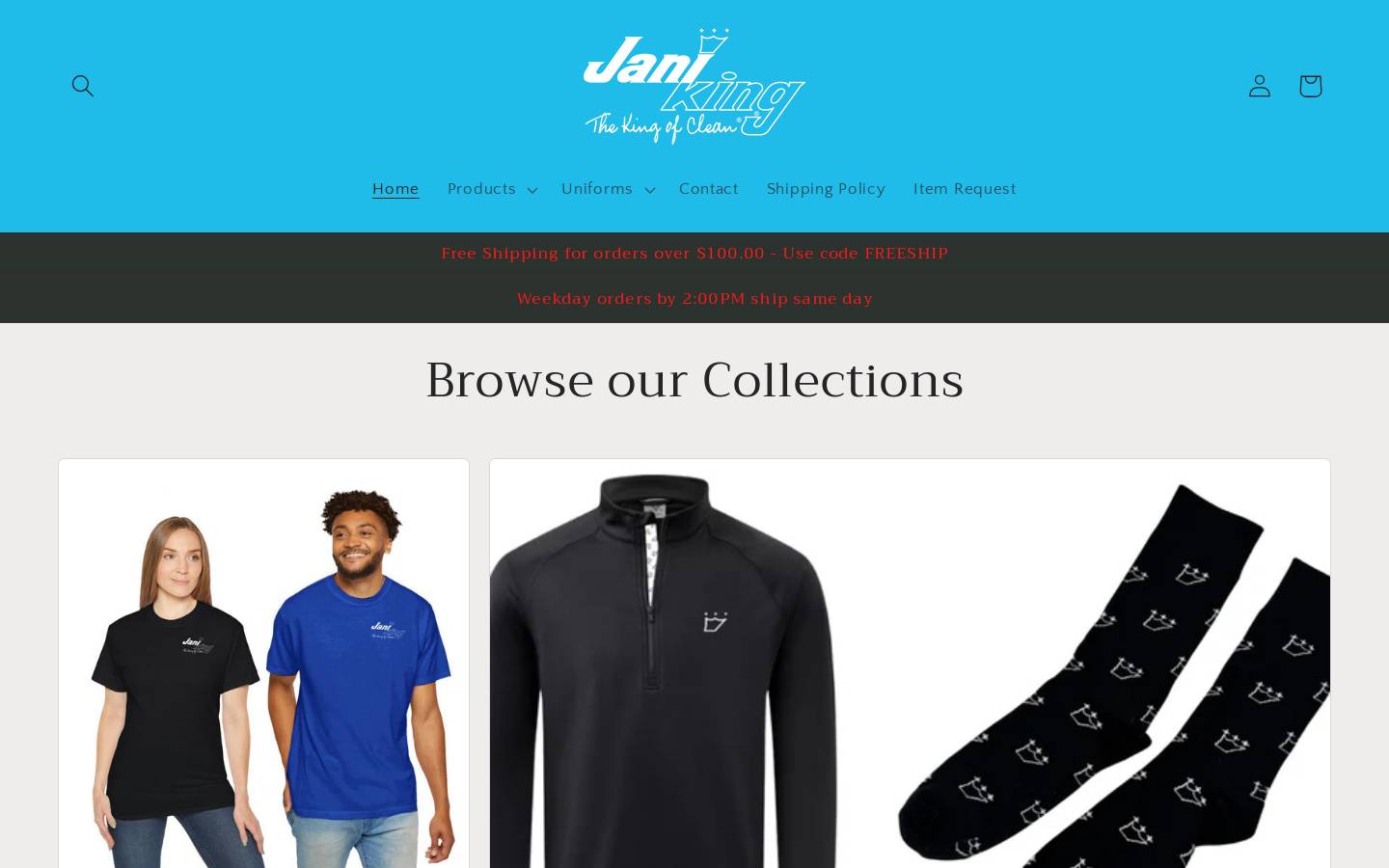 janikingstore.com homepage screenshot