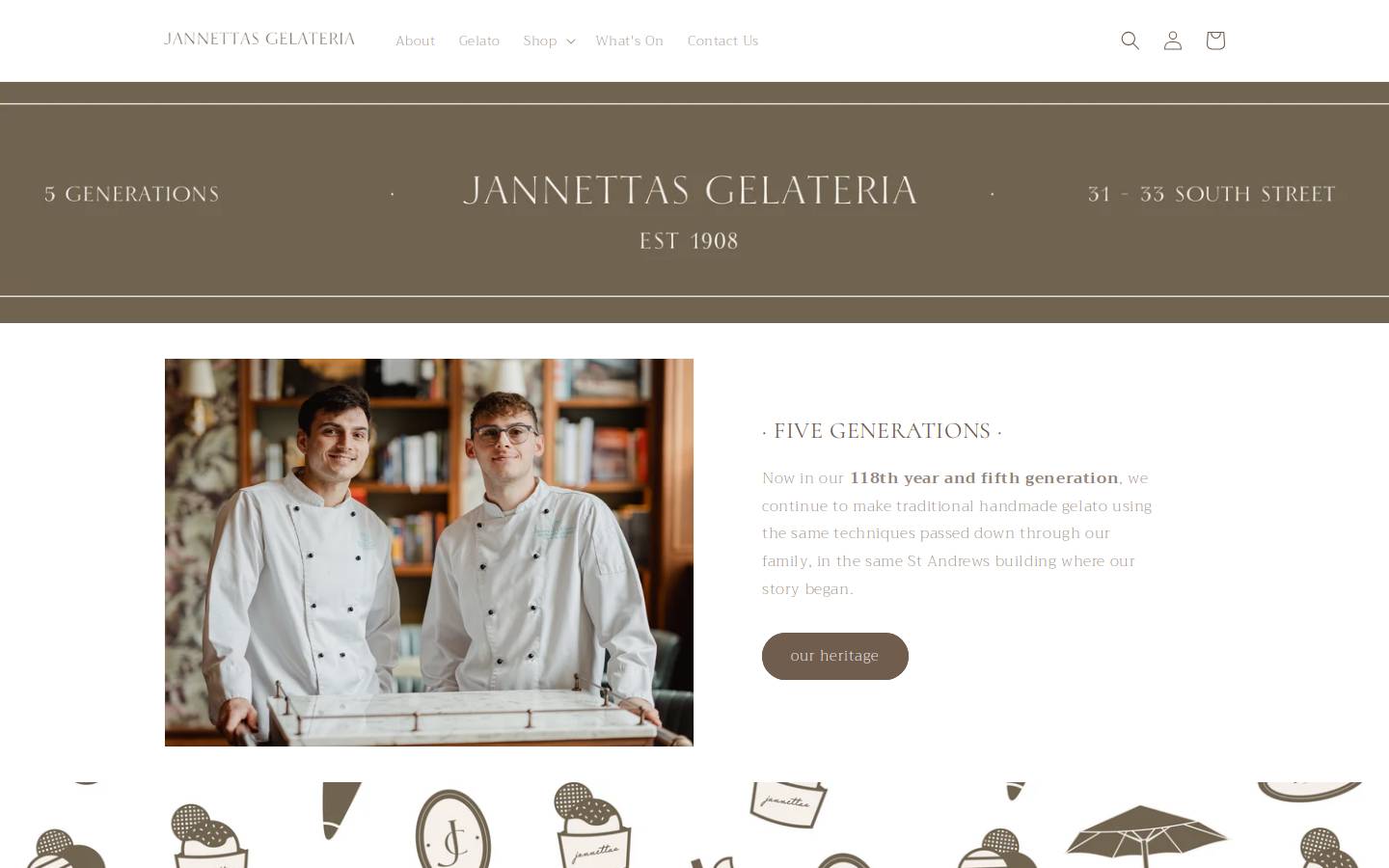 jannettas.co.uk homepage screenshot