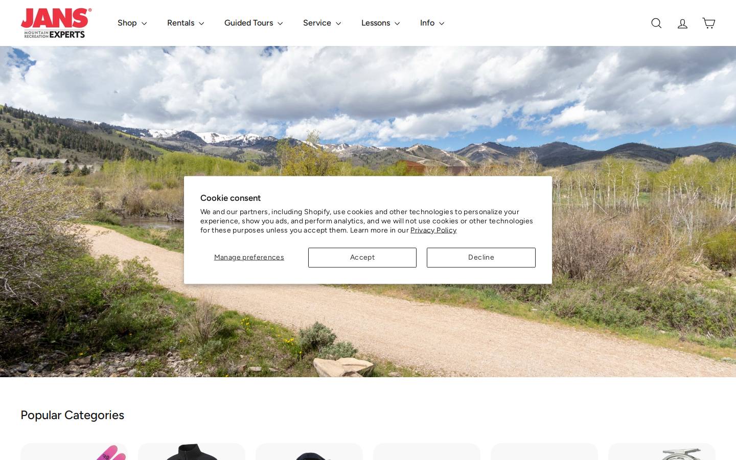 Jans homepage screenshot