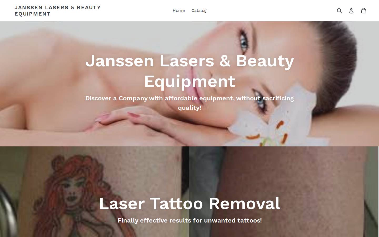 janssenlaserequipment.com homepage screenshot