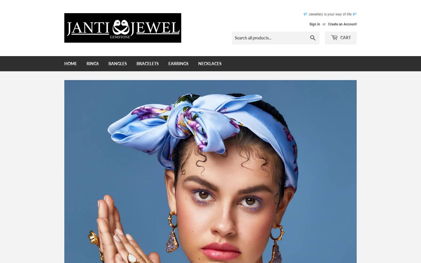 jantijewel.com homepage screenshot